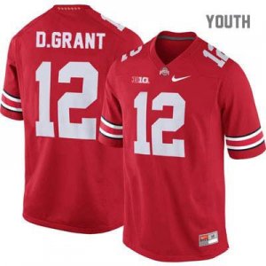 Youth NCAA Ohio State Buckeyes Doran Grant #12 College Stitched Authentic Nike Red Football Jersey LF20T22TC